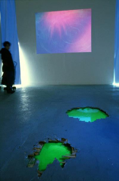 <i>Liquid</i>, exhibition view, Parker's Box, 2003: <i>Bubbling Green</i>, 2005, Photo credit: Etienne Frossard