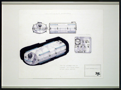 <i>Sarcophagus Assembly</i>, 2007, marker and pencil on paper, 2007, 18 5/16 x 24 3/16 inches (46.2 x 61.5 cm)
