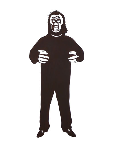 <i>Gorille Marron</i> (from the Costumes series), 2008, gouache, marker, 25 19/32 x 19 11/16 inches (65 x 50 cm)