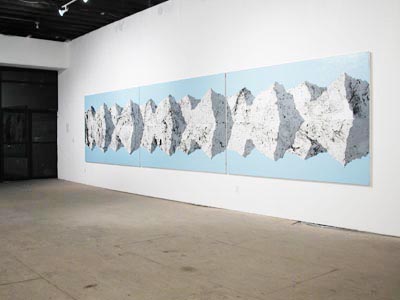 Stefan Sehler <i>Range</i>, 2000, Industrial paint on canvas, 72x113 ins (183x287 cm) each