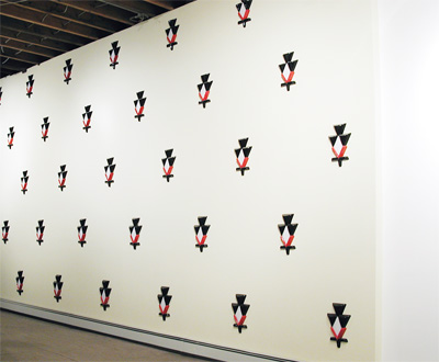 Gerard Williams <i>Tradition and Popular Culture</i>, 1993, plastic and paint, dimensions variable, 160x338 ins (406x858.5 cm)