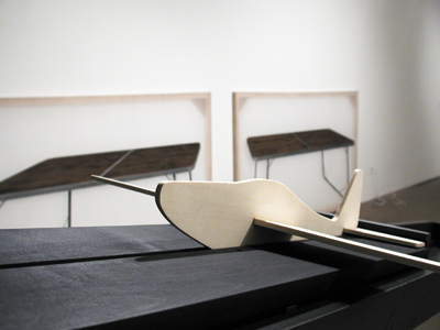 William Feeney, <i>Airplane catapult</i>, 2000, wood, paint, metal, rubber