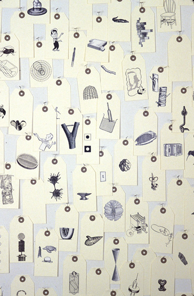 Tim Spelios, <i>Stuff I like, (detail)</i>, 2001, collaged inkjet prints on paper