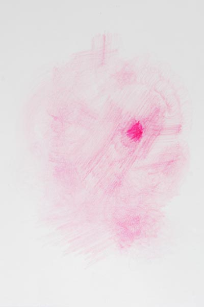 <i>Pink Thing</i>, 2005, from the series 'The Ends', used pink marker on paper, 11.75x8.25 ins (21x30 cm)
