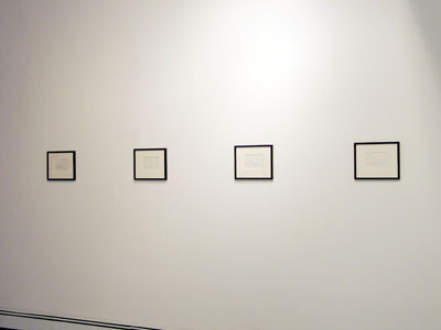 Exhibition view of the series <i>Detour</i>, 2006, etching on Fabriano etching paper, 10 x 12 inches (25.4 x 30.5 cm), edition of 12, signed front on etching and lower left on frame