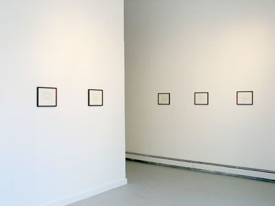 Exhibition view of the series <i>Detour</i>, 2006, etching on Fabriano etching paper, 10 x 12 inches (25.4 x 30.5 cm), edition of 12, signed front on etching and lower left on frame