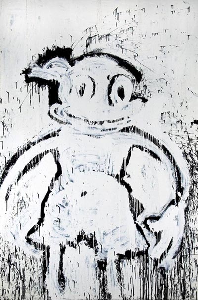 <i>Mr. MotoMickey</i>, 2006, enamel on linen, 120 x 72 inches (304.8 x 182.8 cm)
