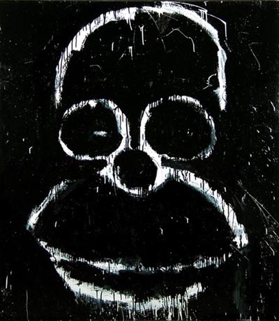 <i>Homer</i>, 2006, enamel on linen, 70 x 62 inches (177.8 x 157.5 cm)