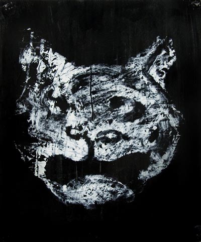 <i>Tiger IV</i> [from the Wanted Series], 2003, enamel on paper, 17 x 14 1/4 inches (43.2 x 36.2 cm)