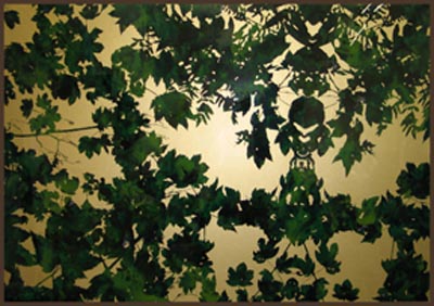 Stefan Sehler, Gold Foliage, 2006, Acrylic & enamel on Plexiglas