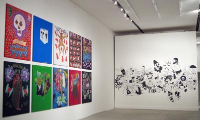 Exhibition View <i>Graphic Fuzz</i>, Parker's Box, 2007, clockwise left to right: <i>