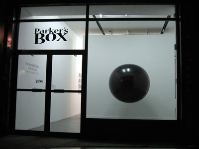 <i>One Second Of Silence</i>, exhibition view, Parker's Box, 2008; <i>Ground Control</i>, 2008
