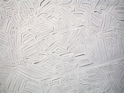 <i>Slits III</i> [detail], 2007, handcut paper, 20 1/4 x 26 1/8 inches (51.4 x 66.4 cm)